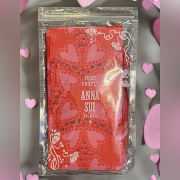 ♥️ Free People x Anna Sui Heart Tights sold out one size. Valentine’s Day. 💌 - Picture 8 of 9